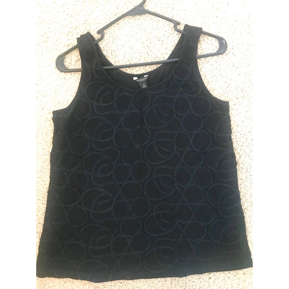 Ann Taylor Black Sleeveless Tee - Size M
